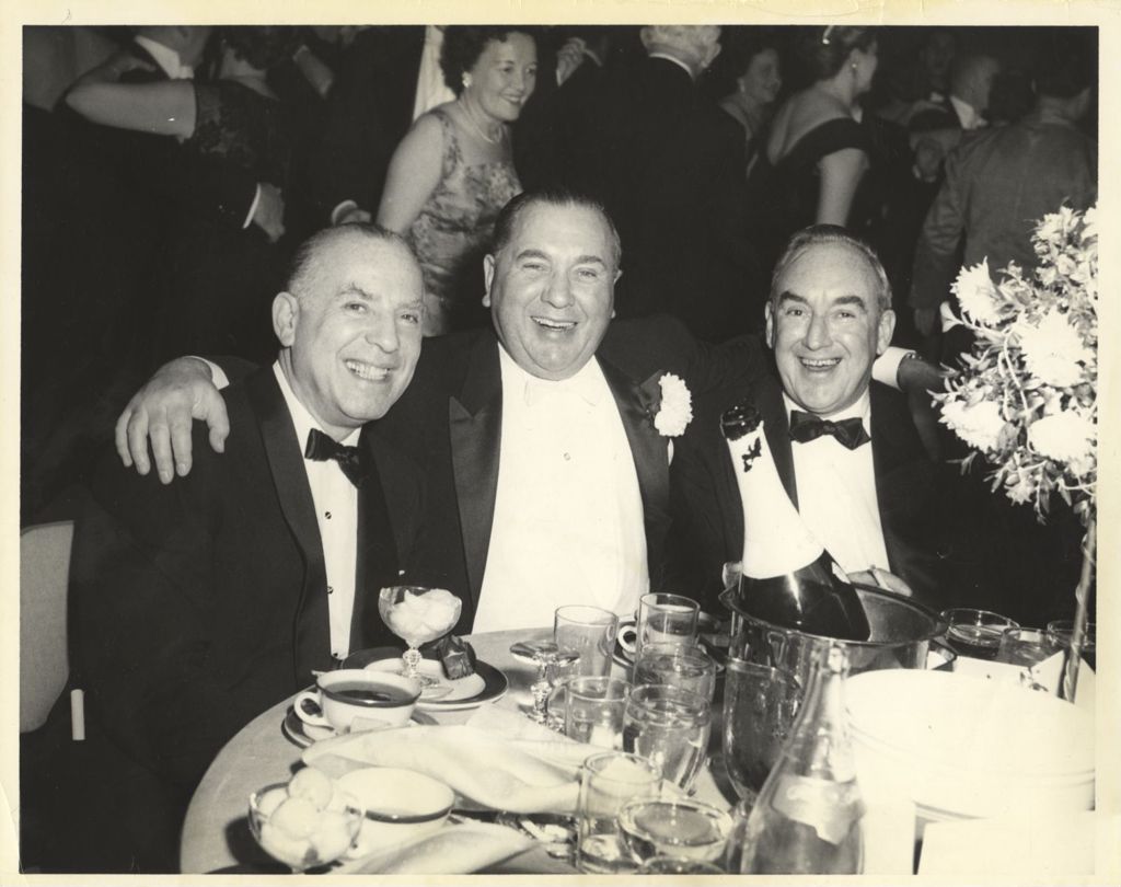 Miniature of Richard J. Daley, Judge Marovitz and William Lynch at a formal dining event