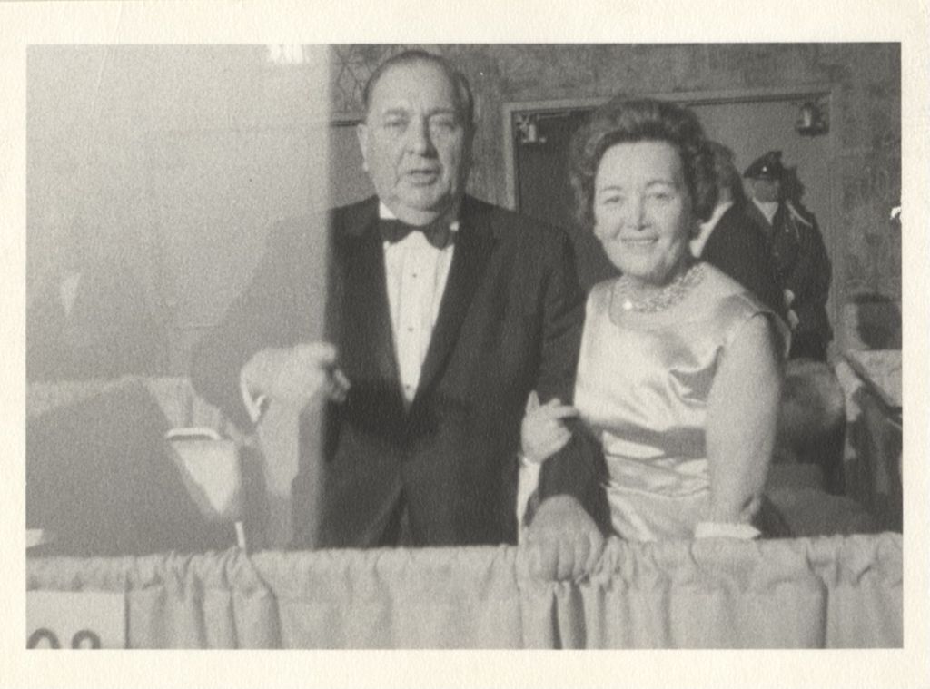 Richard J. Daley and Eleanor Daley at an inaugural event