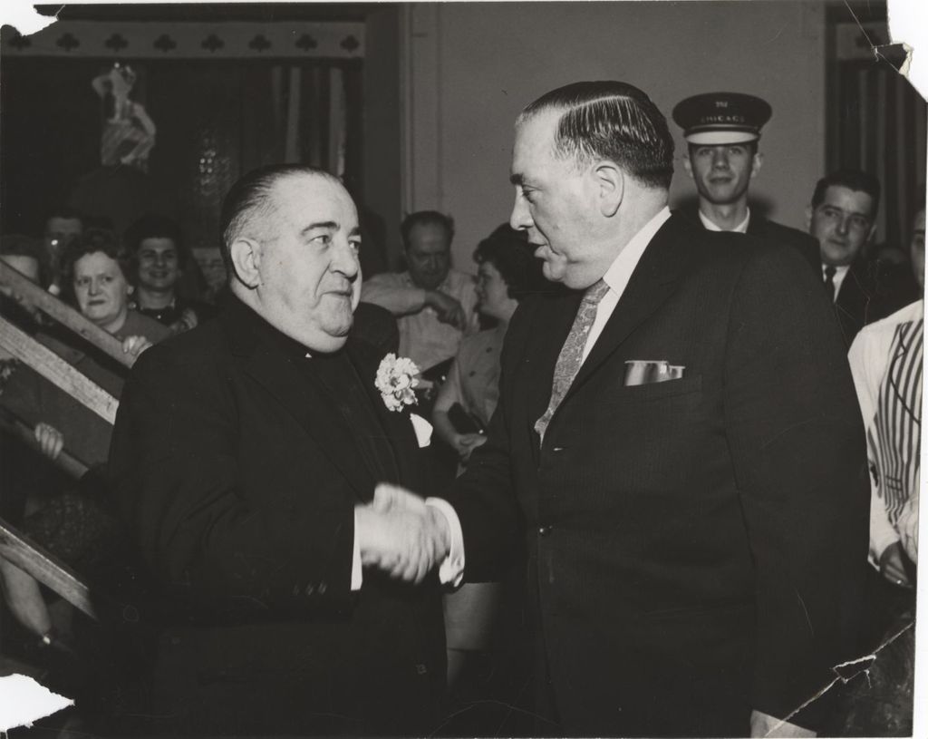 Miniature of Richard J. Daley with Father Conway