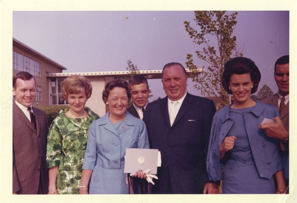 Miniature of Daley family outside after an event