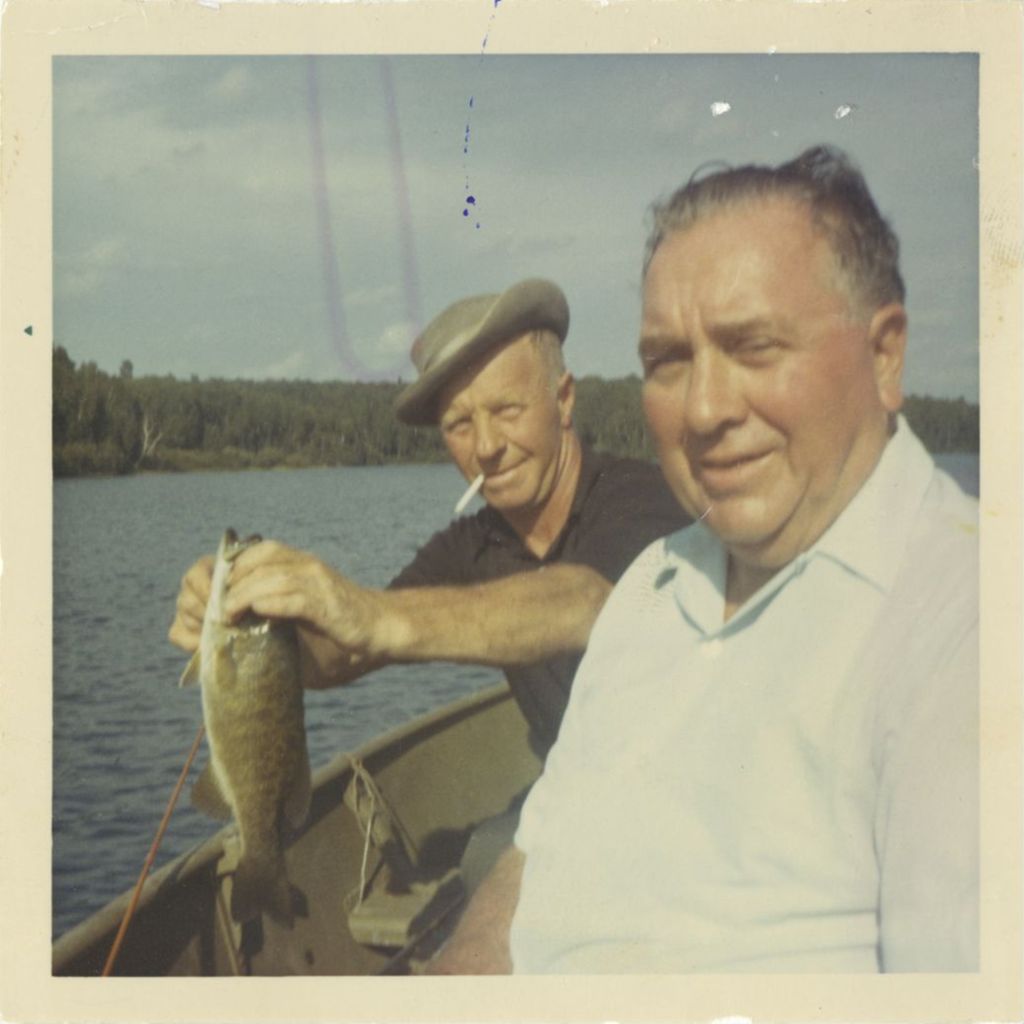 Miniature of Richard J. Daley fishing in Wisconsin