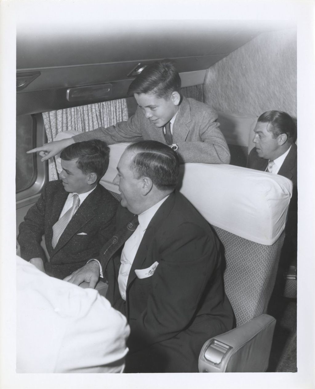 Opening of St. Lawrence Seaway, Richard J. Daley in airplane
