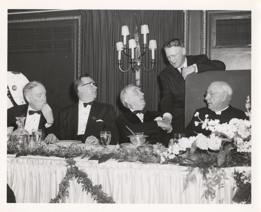 Irish Fellowship Club of Chicago 56th annual St. Patrick's Day Banquet, Cardinal Stritch with others