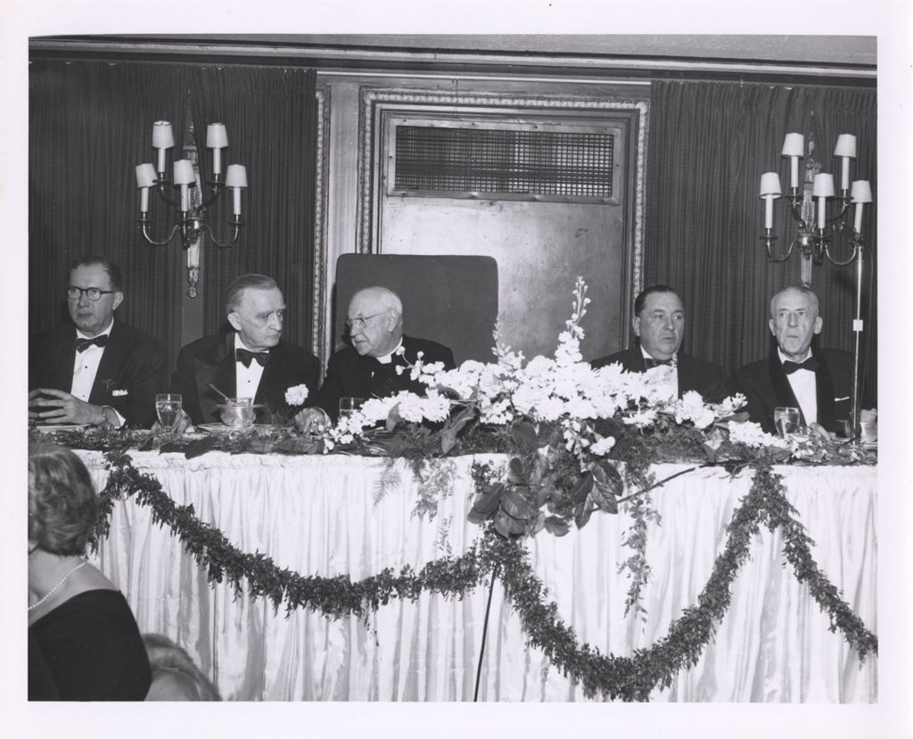 Miniature of Irish Fellowship Club of Chicago 56th annual St. Patrick's Day Banquet, Cardinal Stritch and Richard J. Daley at head table
