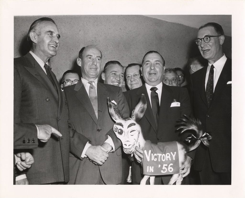 Richard J. Daley at a party for Democratic Party leaders