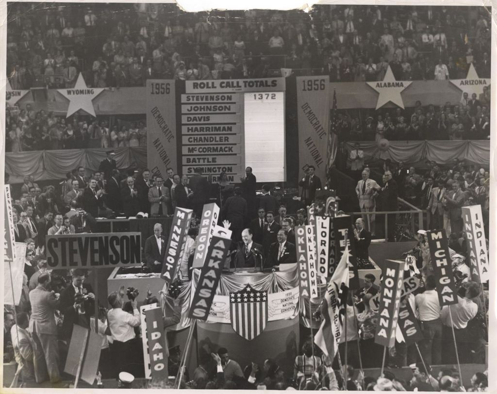 Miniature of Adlai Stevenson II at the Democratic National Convention