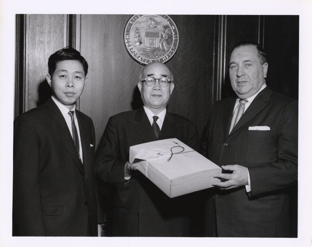 Richard J. Daley with Mayor of Fukuoka, Japan