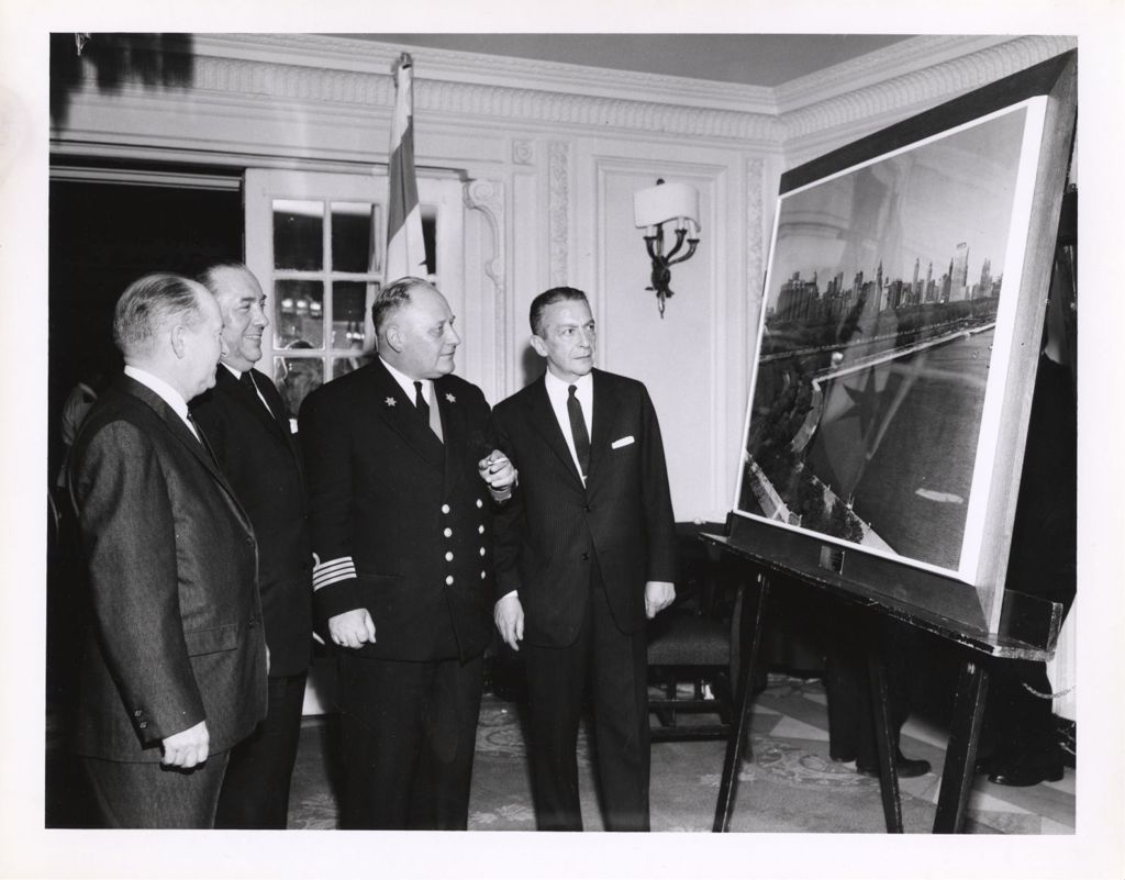 Miniature of Richard J. Daley and others view photo collage of Chicago lakefront