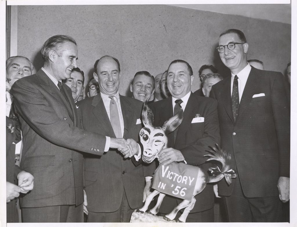 Richard J. Daley at a party for Democratic Party leaders