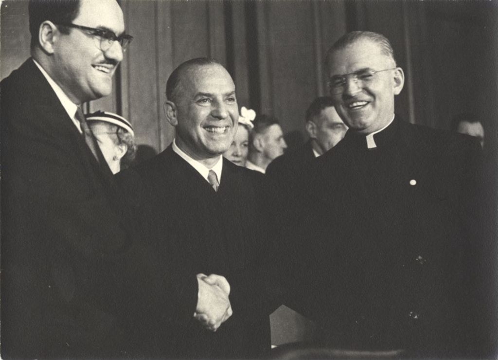 Miniature of Judge Marovitz with others at Daley mayoral inauguration