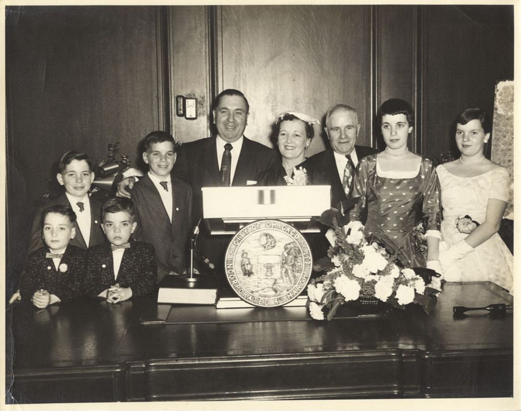 Miniature of Daley family at mayoral Inauguration