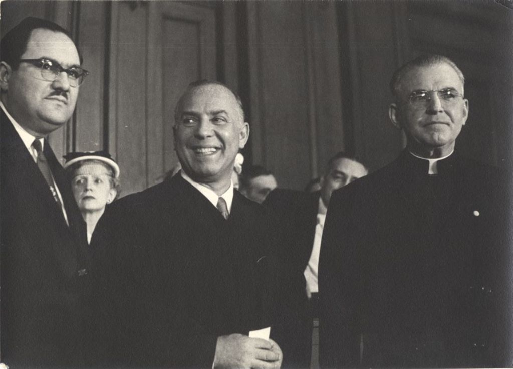 Miniature of Judge Marovitz and others at Daley mayoral inauguration