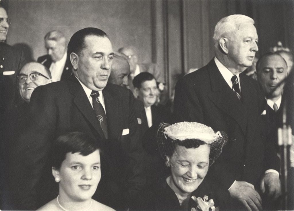 Richard J. Daley and Martin Kennelly at inauguration
