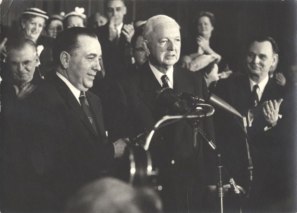 Richard J. Daley and Martin Kennelly at inauguration