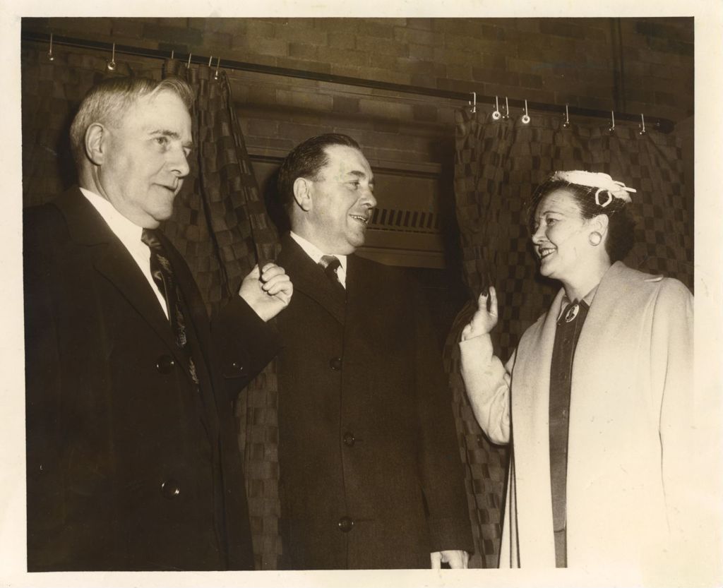 Election Day, Richard J. Daley at voting booth