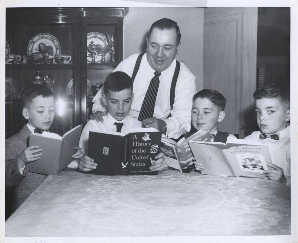 Miniature of Daley boys reading books