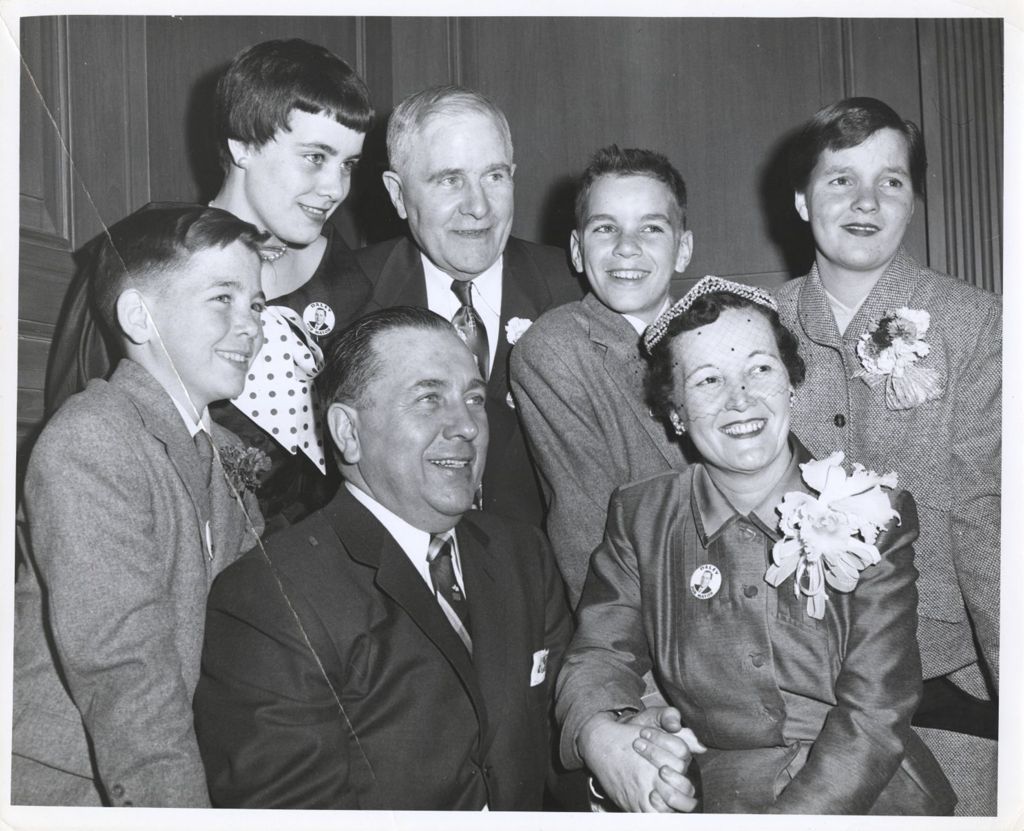 Richard J. Daley and family on election night