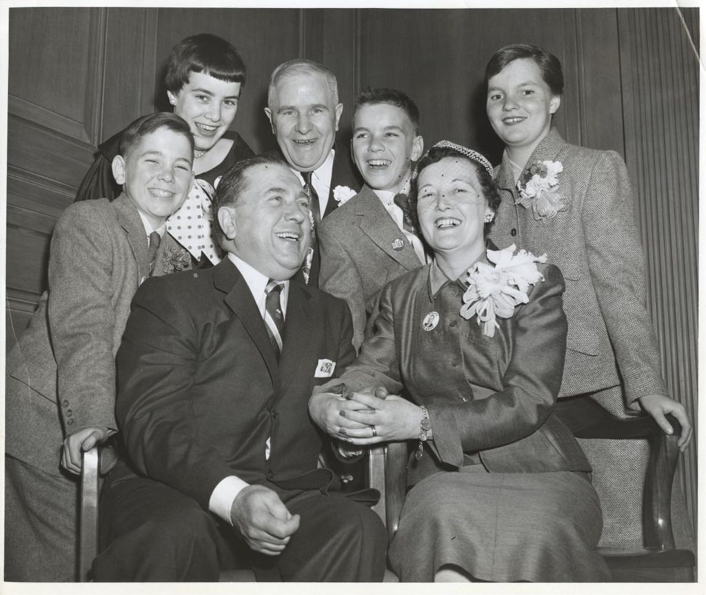 Richard J. Daley and family on election night