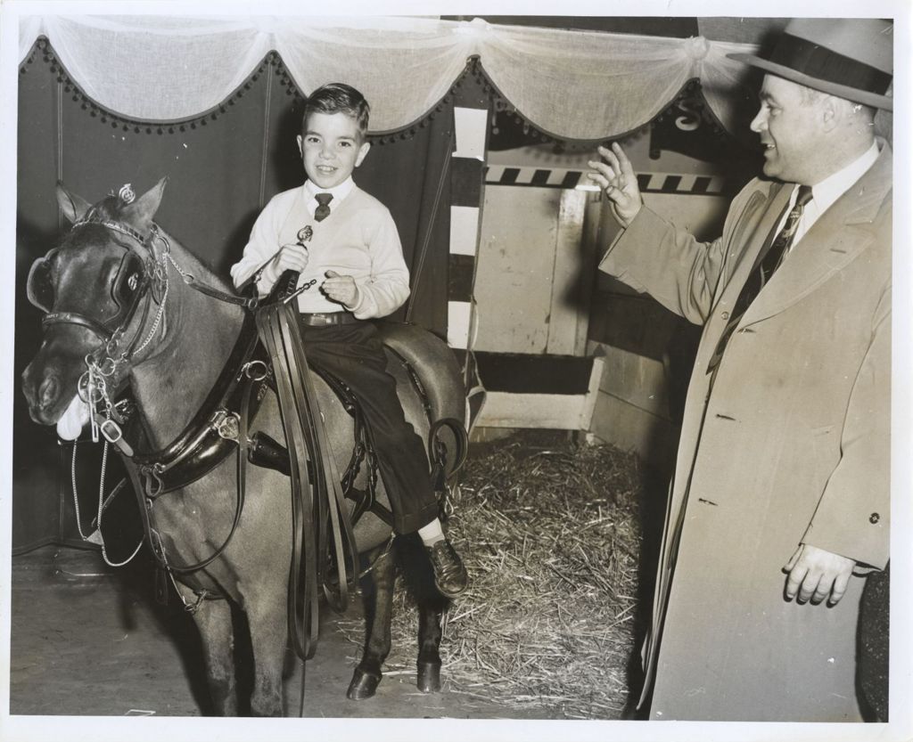 Miniature of John Daley on pony, International Horse Show