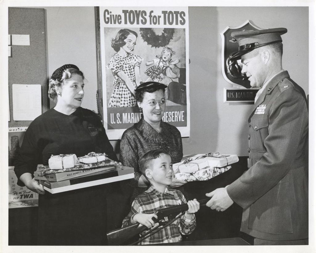 Miniature of Eleanor Daley and others at Toys for Tots drive