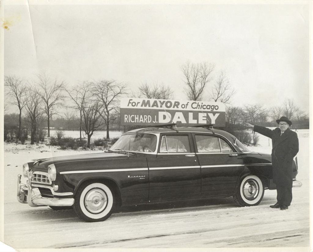 Miniature of Car with Daley sign