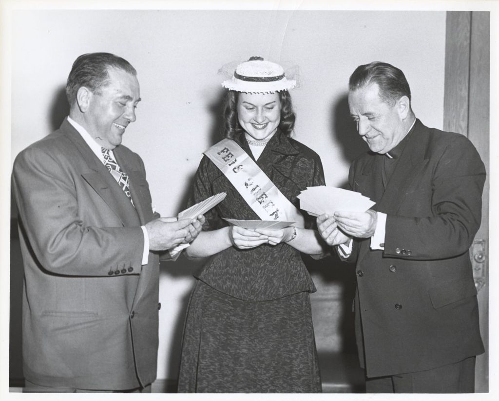 Miniature of Feis Queen contestant with Richard J. Daley