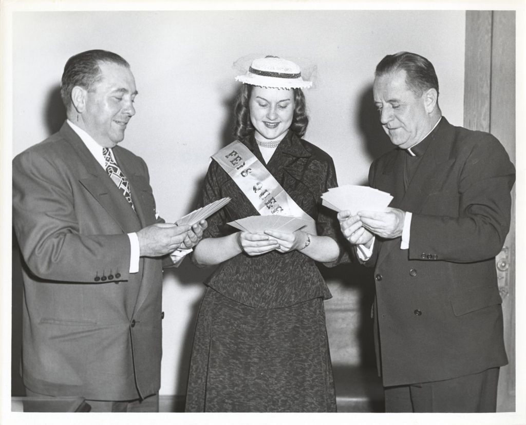 Feis Queen contestant with Richard J. Daley