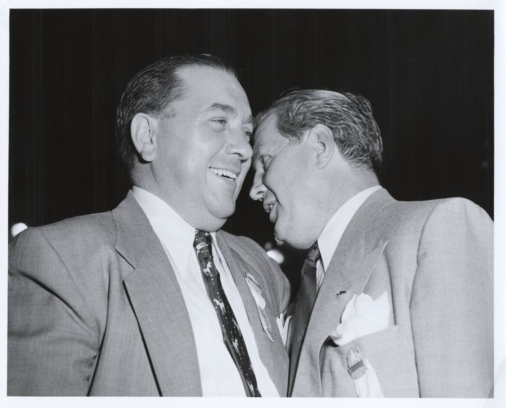 Miniature of Richard J. Daley and Edward J. Barrett at the Democratic National Convention
