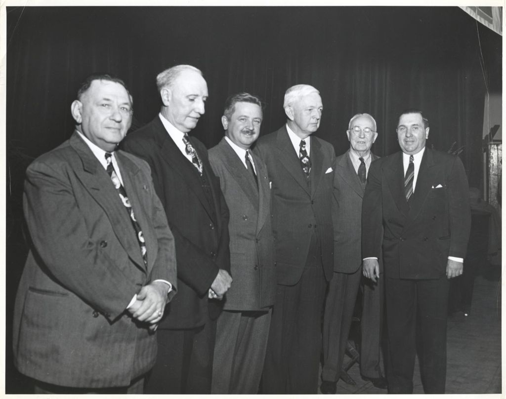 Richard J. Daley with Martin Kennelly and others