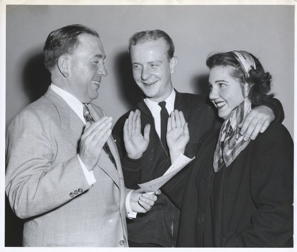 Richard J. Daley marries a young couple