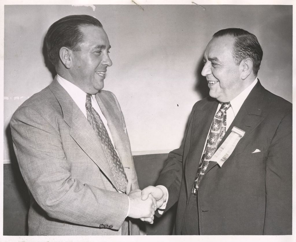 Miniature of Richard J. Daley with Peter Fosco