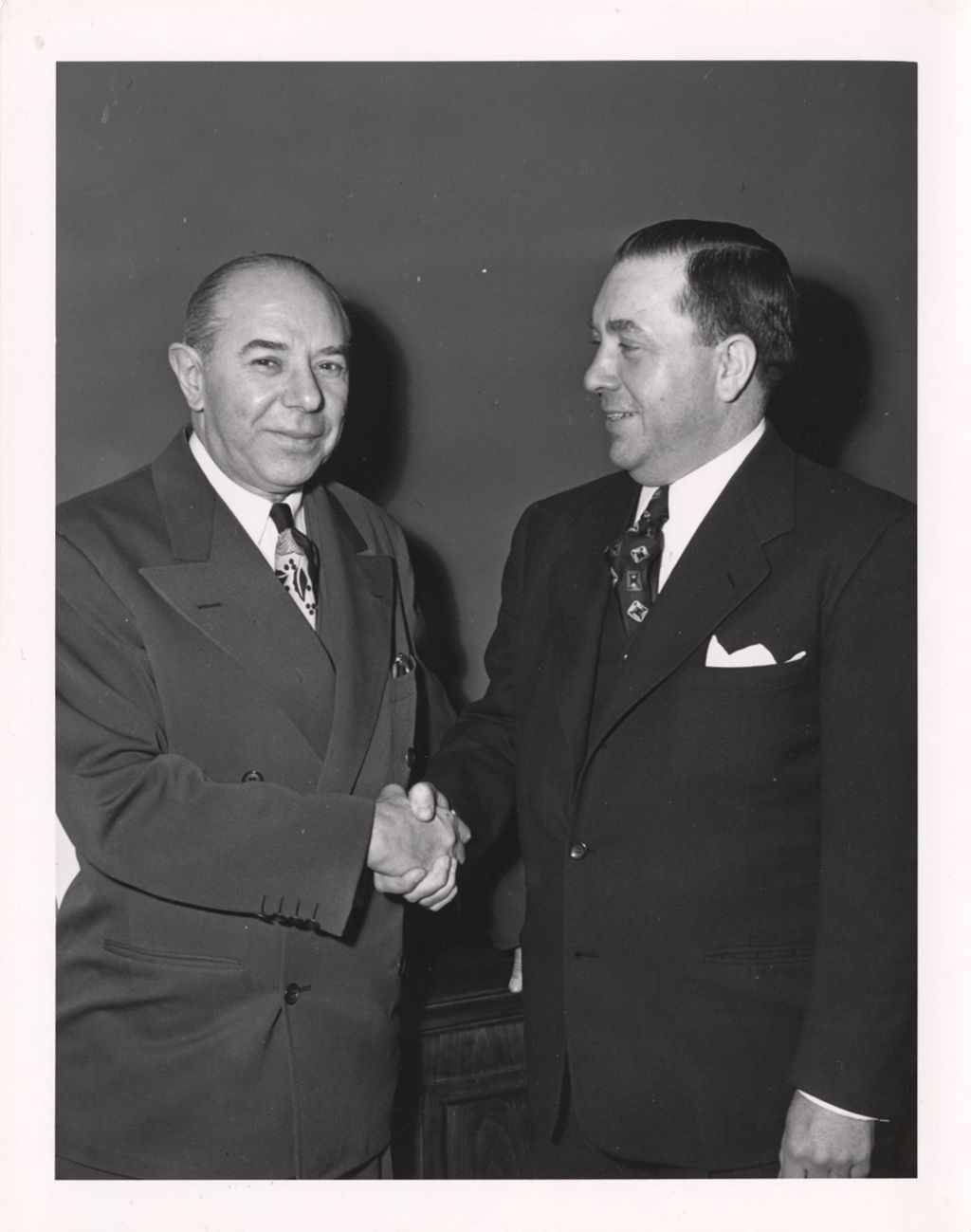 Miniature of Richard J. Daley and a Department of Revenue officer