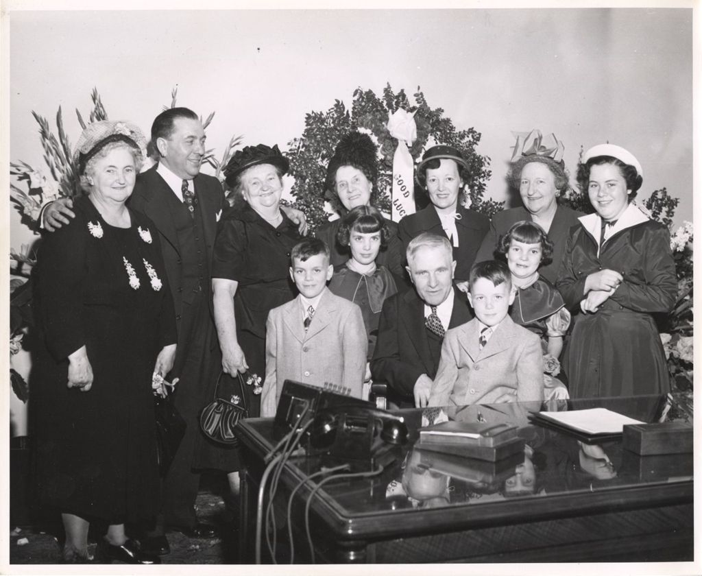 Miniature of County Clerk Installation, Richard J. Daley with family and others