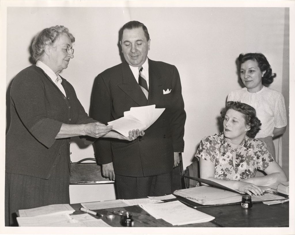 Miniature of Country Town Precinct Registration Day, Richard J. Daley and others
