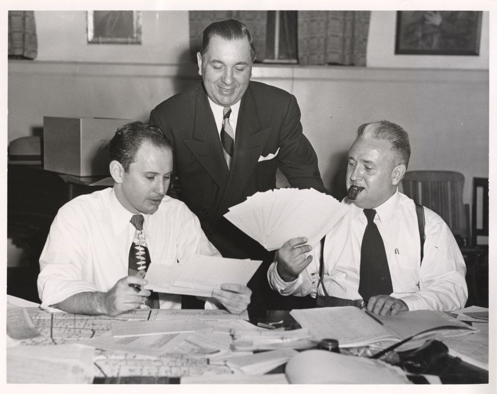 Miniature of Country Town Precinct Registration Day, Richard J. Daley and others