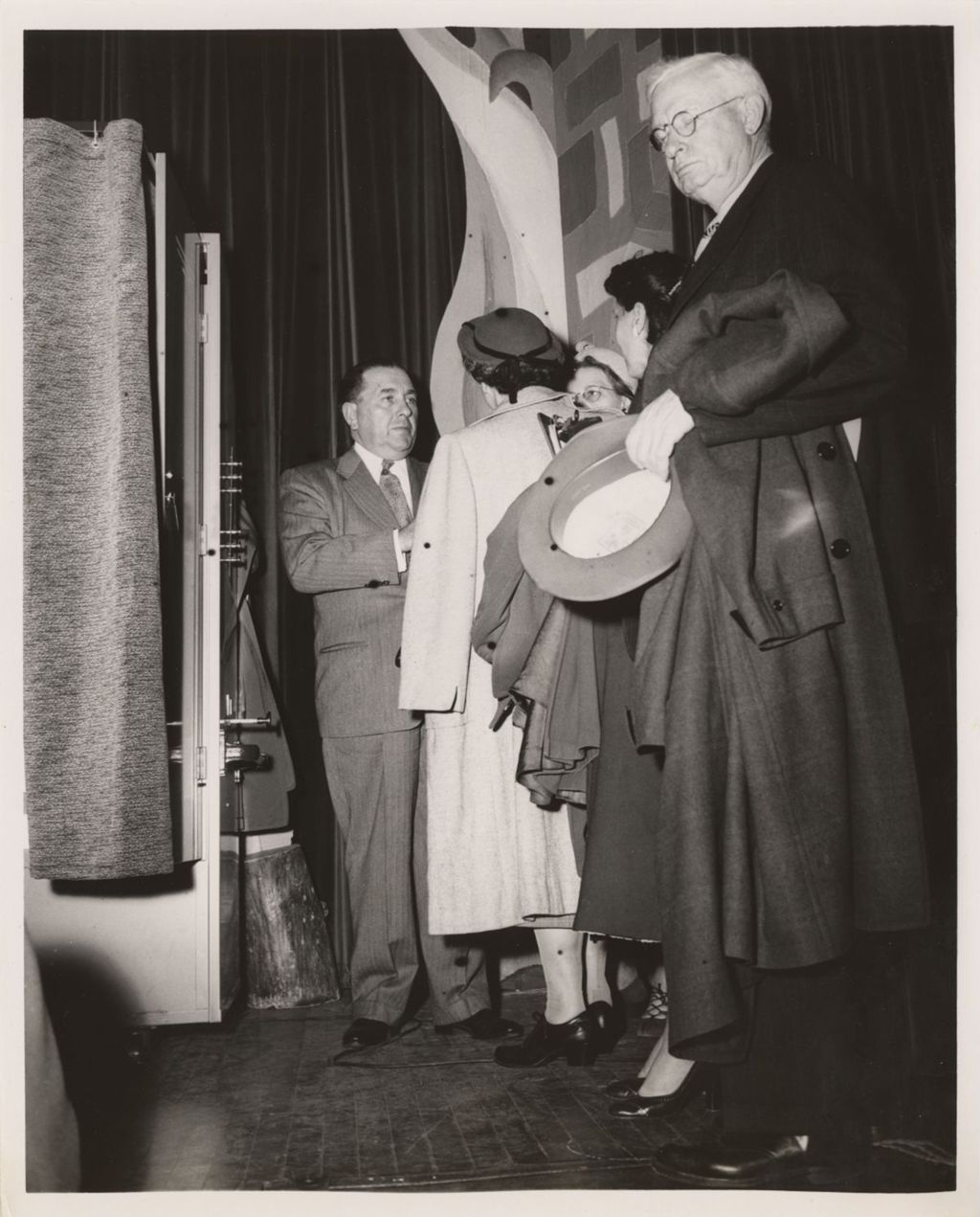 Miniature of Richard J. Daley at a voting machine event