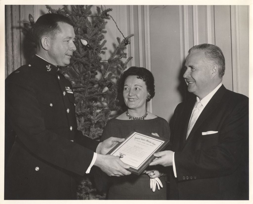 Presentation of a Toys for Tots award