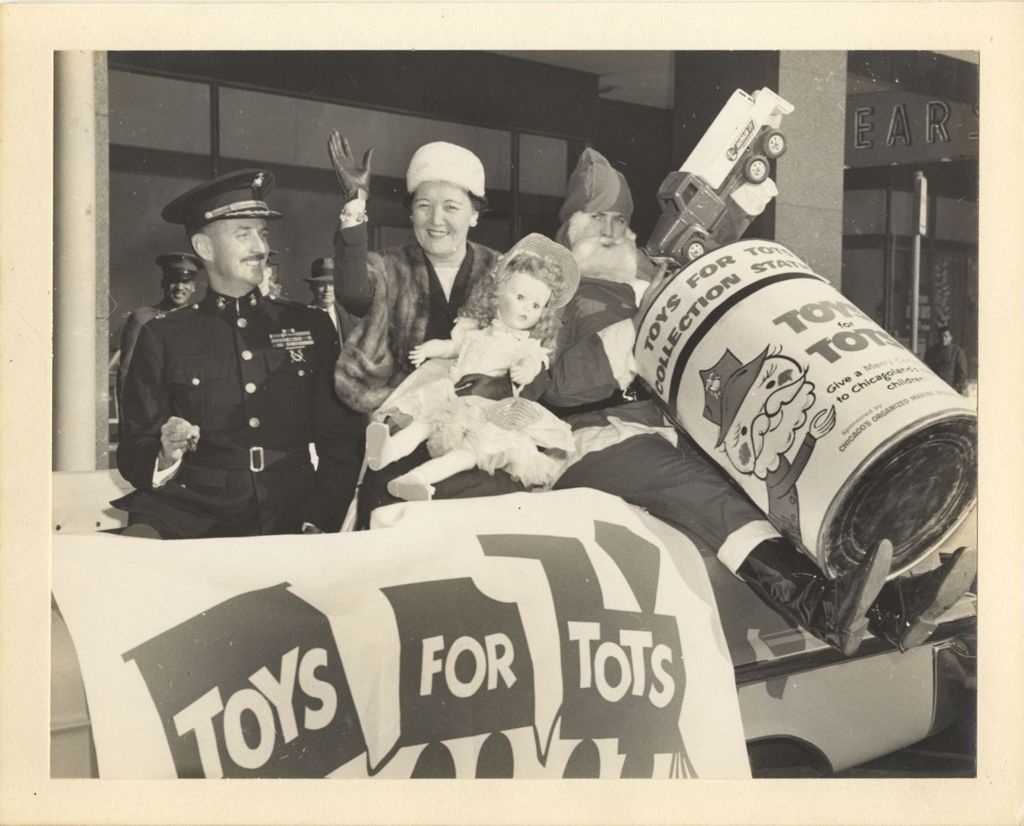 Miniature of Eleanor Daley representing Toys for Tots in a parade