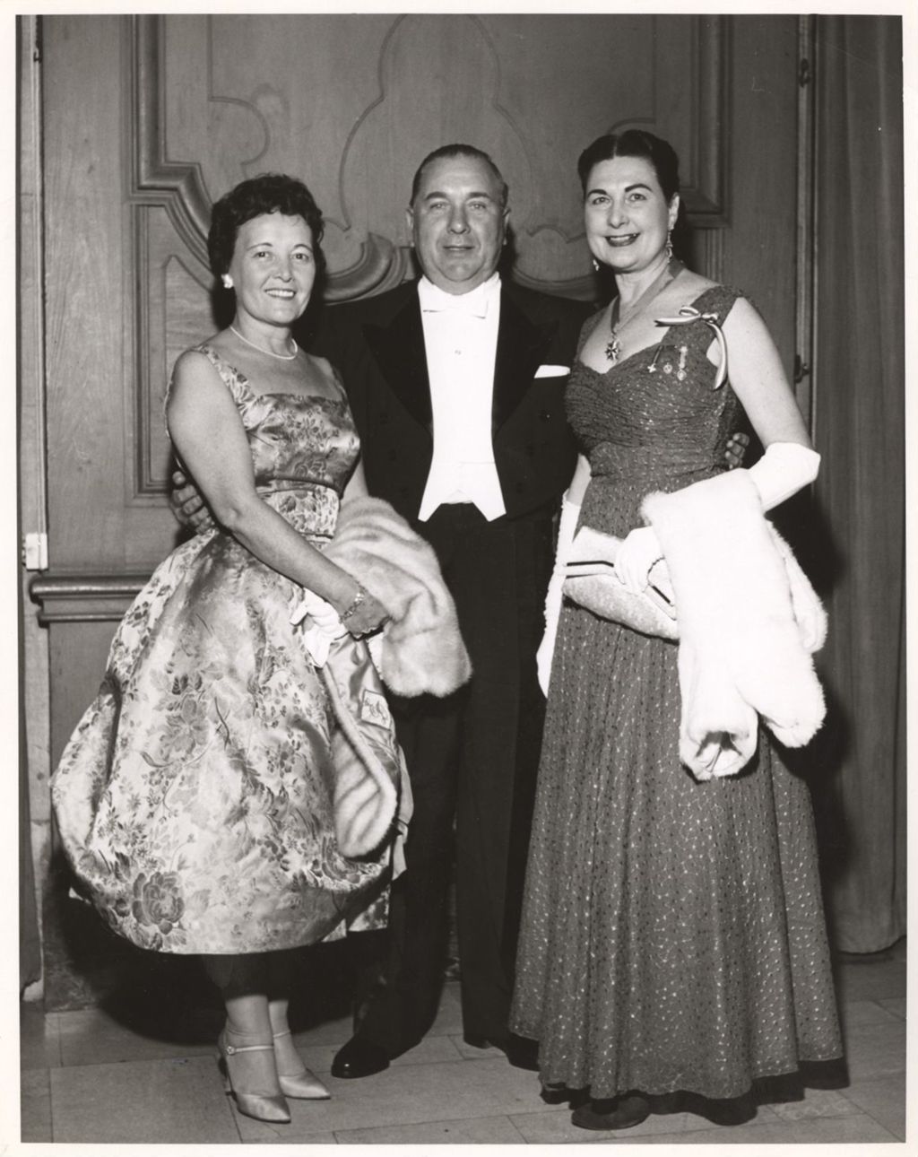 Eleanor and Richard J. Daley with Mrs. Howard R. Peterson at Consular Ball
