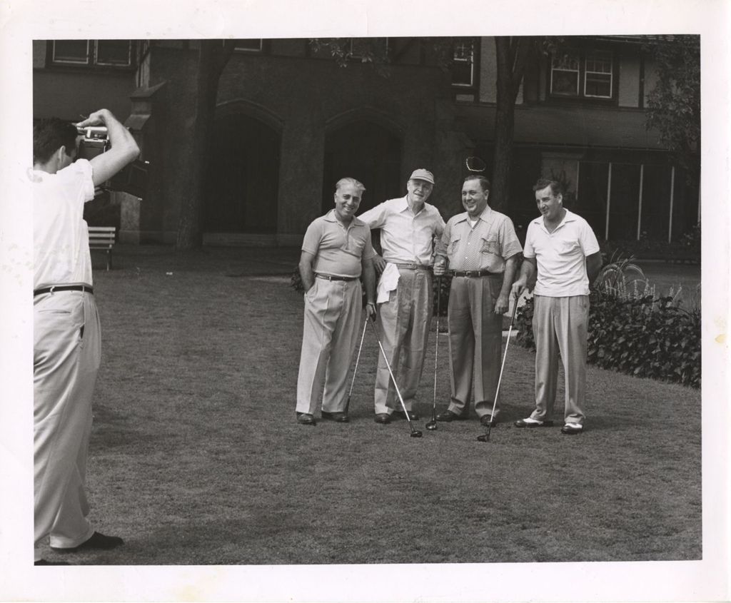 Richard J. Daley golfing at Olympia Fields Country Club