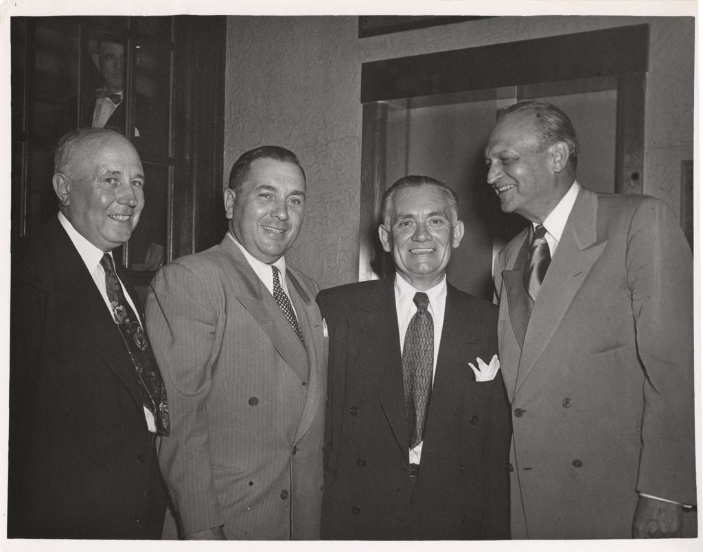 Miniature of Richard J. Daley with three other men