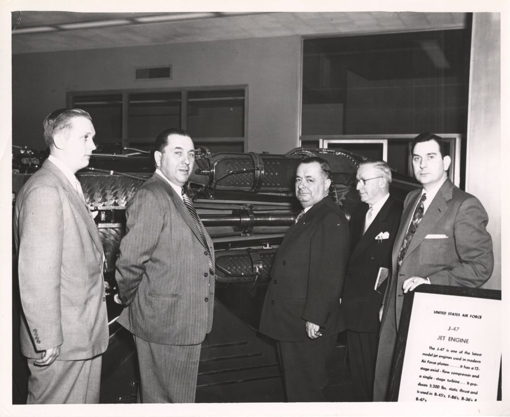 Miniature of Richard J. Daley with others at the Air Force Research Testing Center