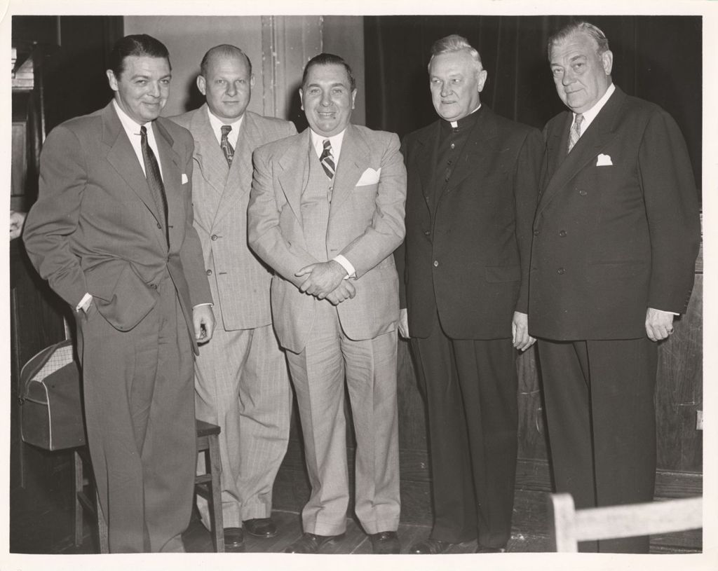Miniature of Richard J. Daley with Marty Hogan, Dan Ryan Jr., and others