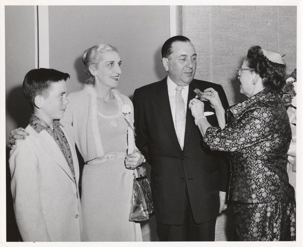 Miniature of Richard J. Daley receives a boutonniere
