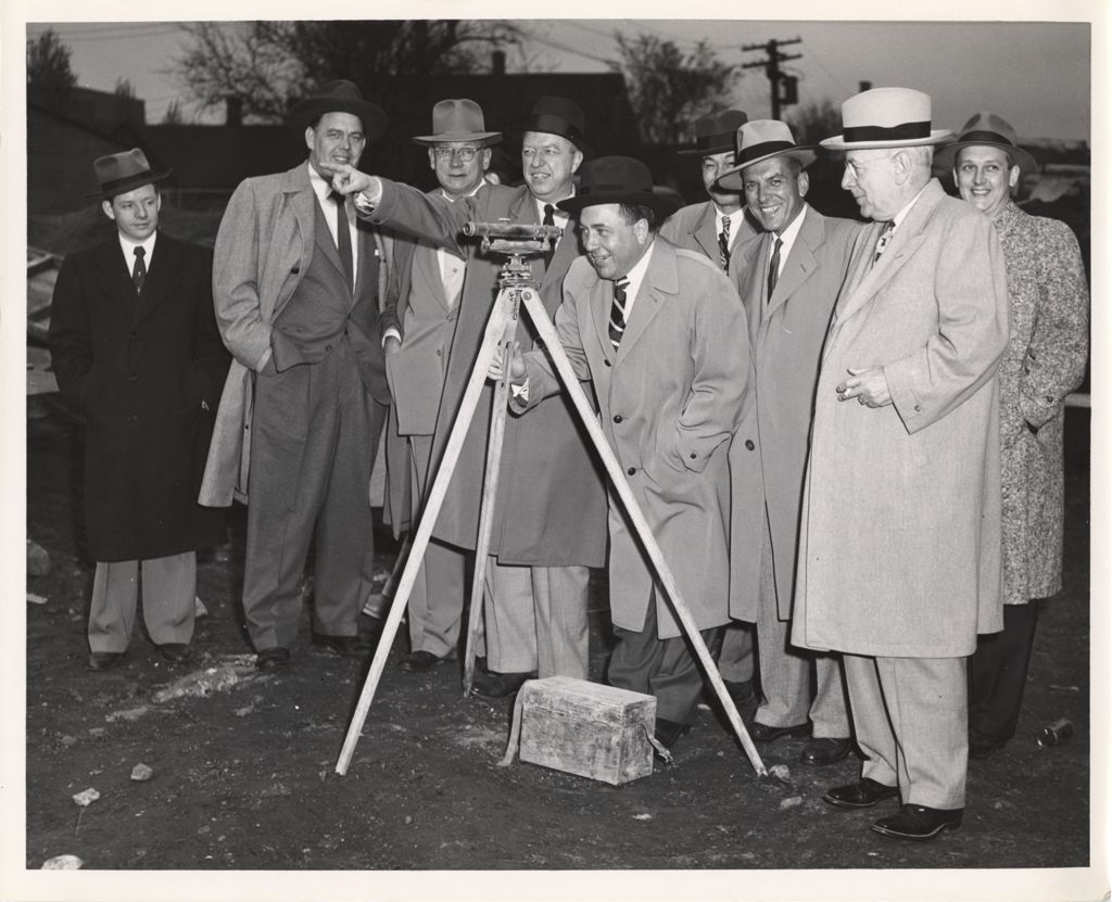 Miniature of Groundbreaking ceremony for veterans' homes, Richard J. Daley and others