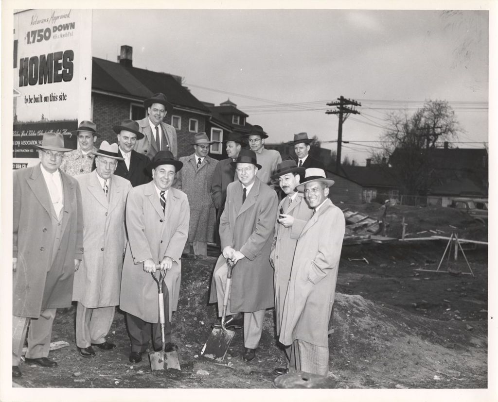Miniature of Groundbreaking for veterans' homes, Richard J. Daley and others