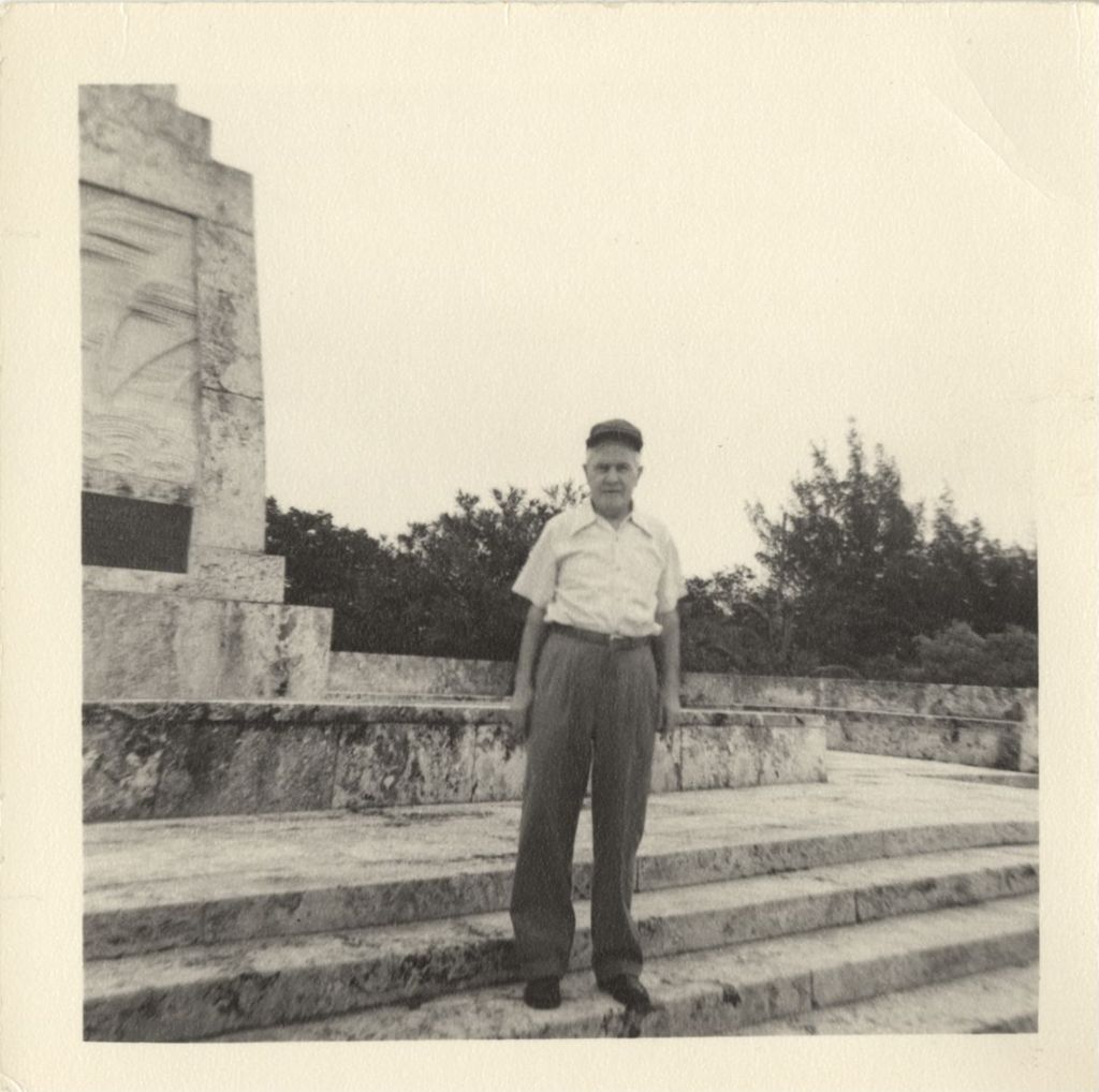 Miniature of Michael J. Daley at hurricane monument