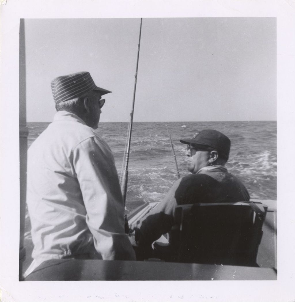 Miniature of Senator Lynch and Richard J. Daley fishing