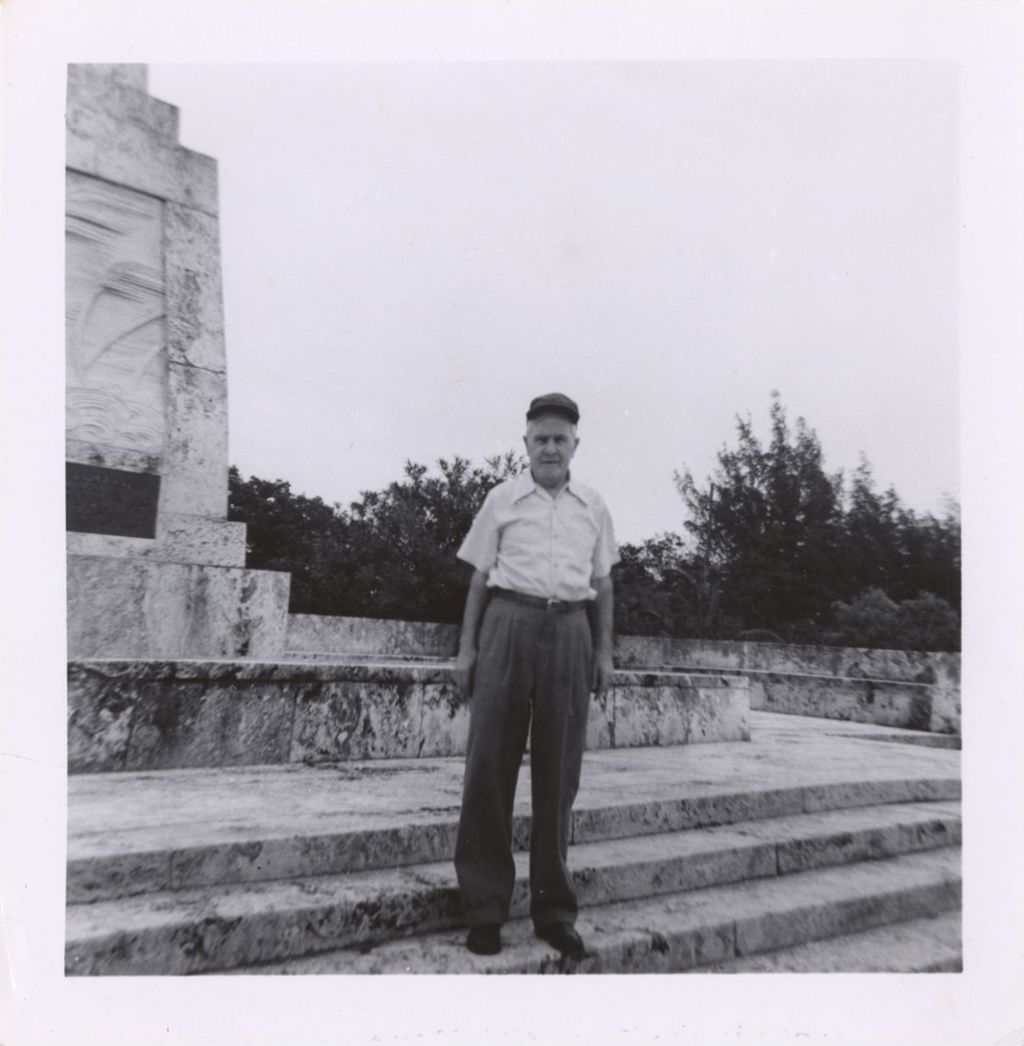 Miniature of Michael J. Daley at hurricane monument