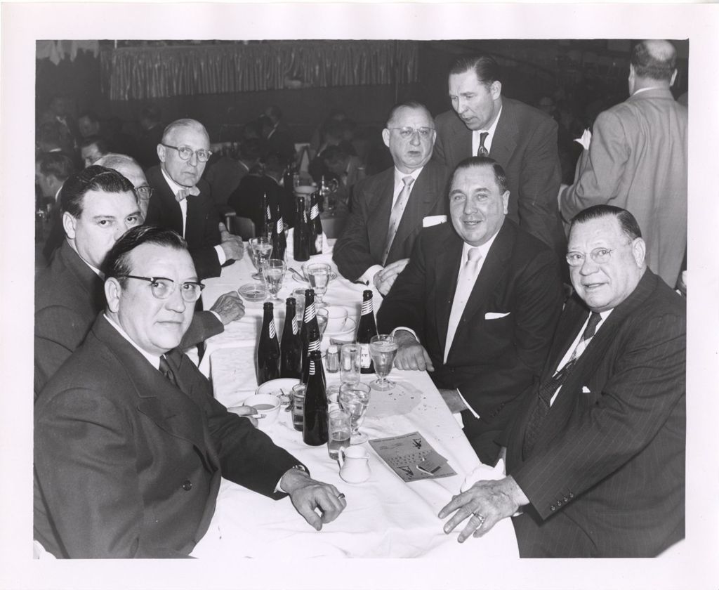 Miniature of Richard J. Daley at a banquet with others